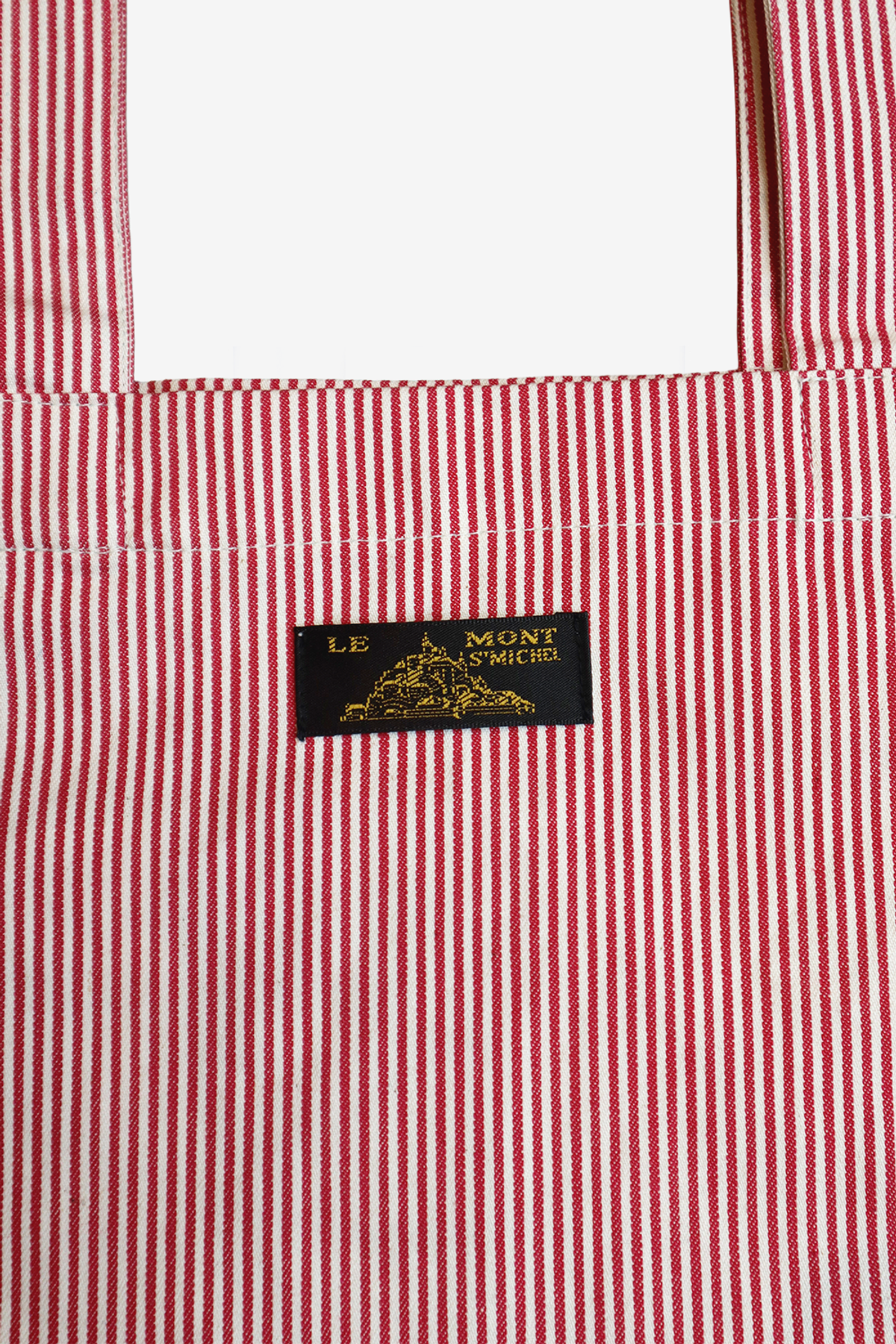 르몽생미셸(LE MONT ST MICHEL) Cotton Stripe Color Pocket Bag_Red