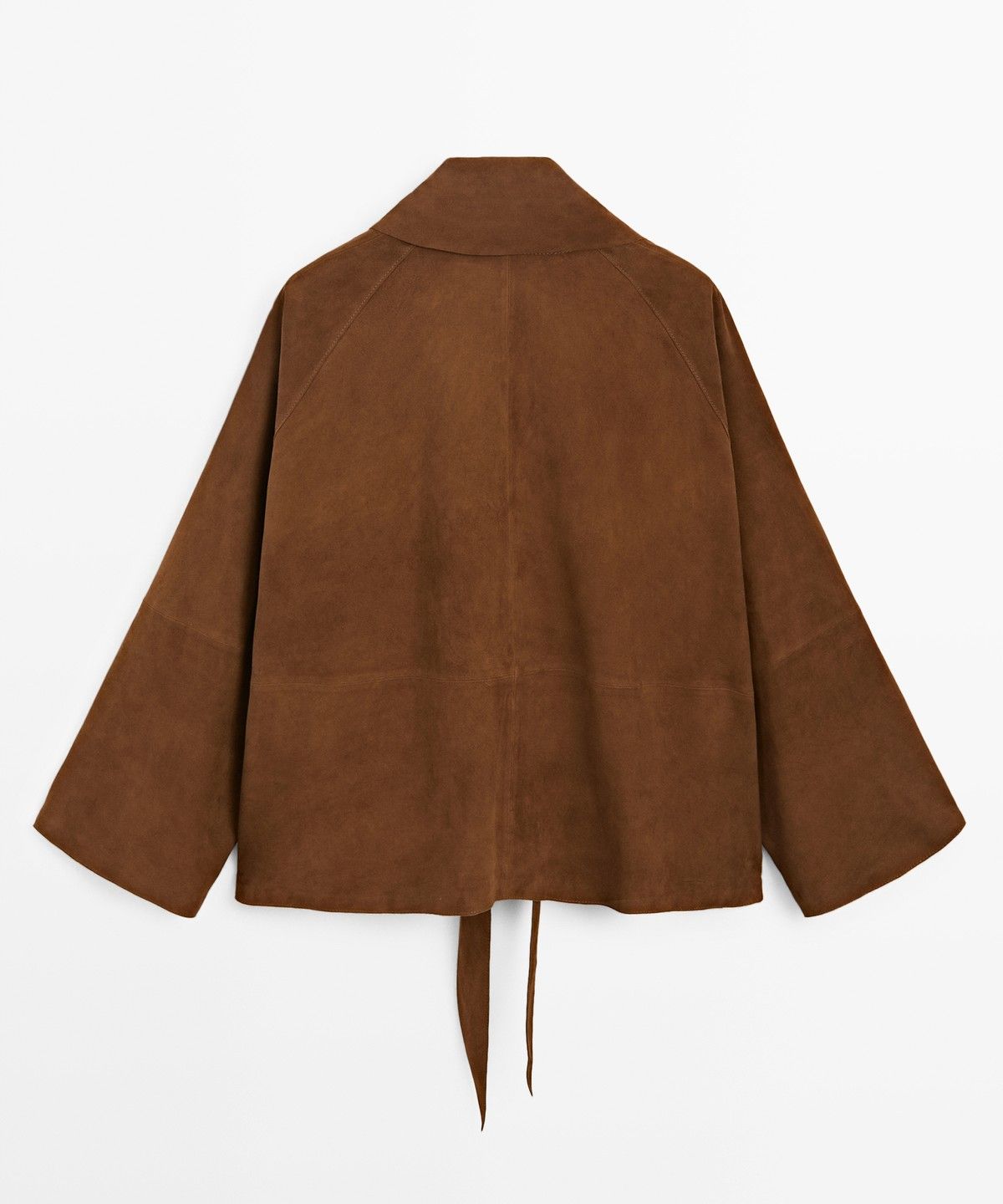 마시모두띠(MASSIMO DUTTI) 스웨이드 레더 매듭 기모노