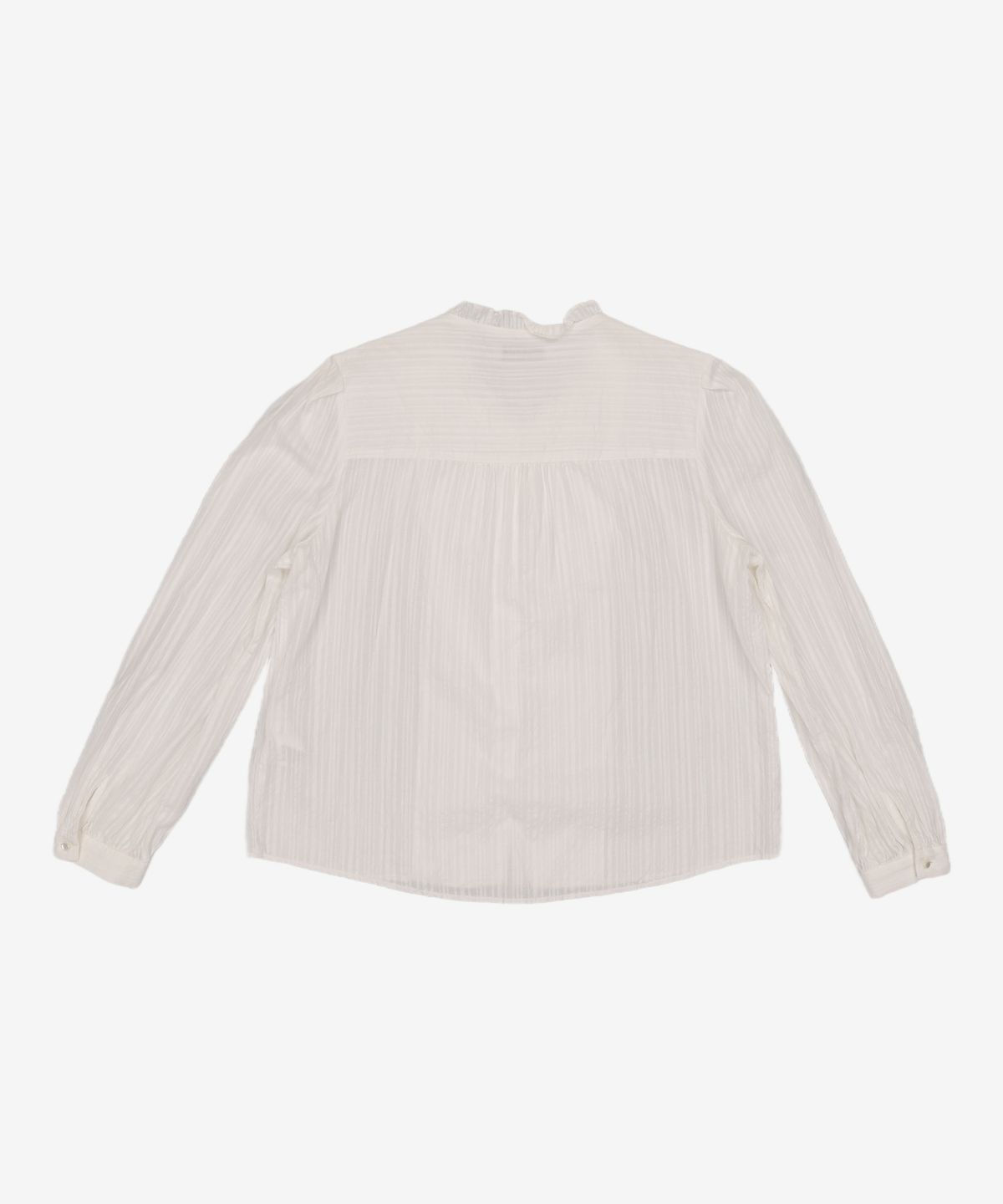 논로컬(NONLOCAL) Mini Frill Pintuck Blouse - White FREE