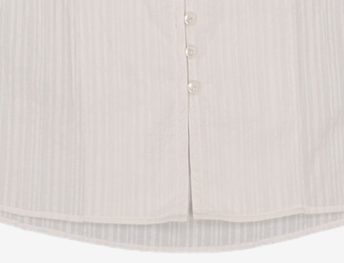 논로컬(NONLOCAL) Mini Frill Pintuck Blouse - White FREE