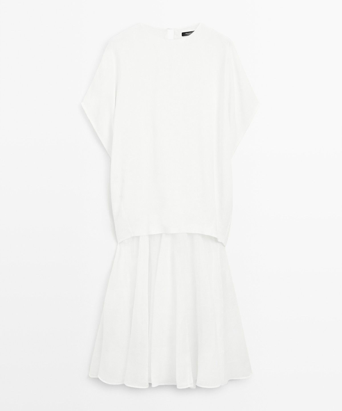 마시모두띠(MASSIMO DUTTI) 린넨 혼방 콤비 드레스