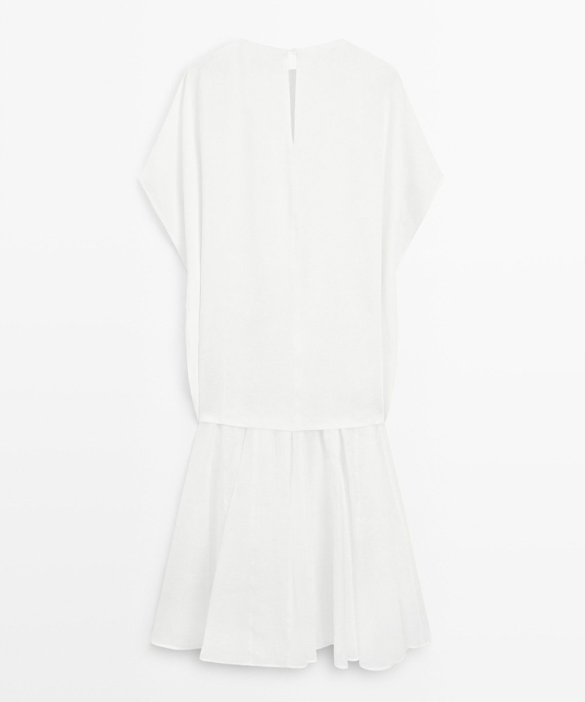 마시모두띠(MASSIMO DUTTI) 린넨 혼방 콤비 드레스