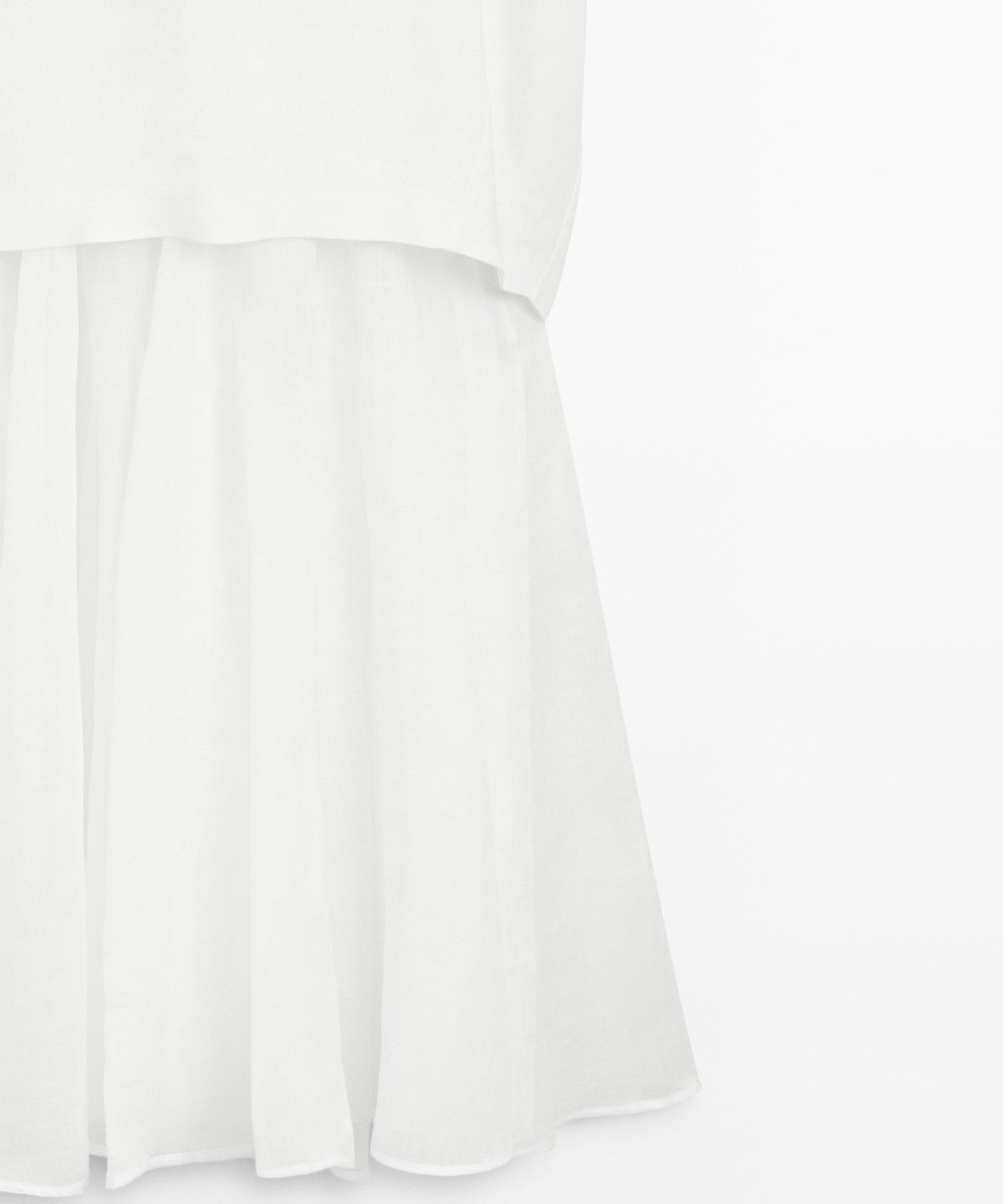 마시모두띠(MASSIMO DUTTI) 린넨 혼방 콤비 드레스