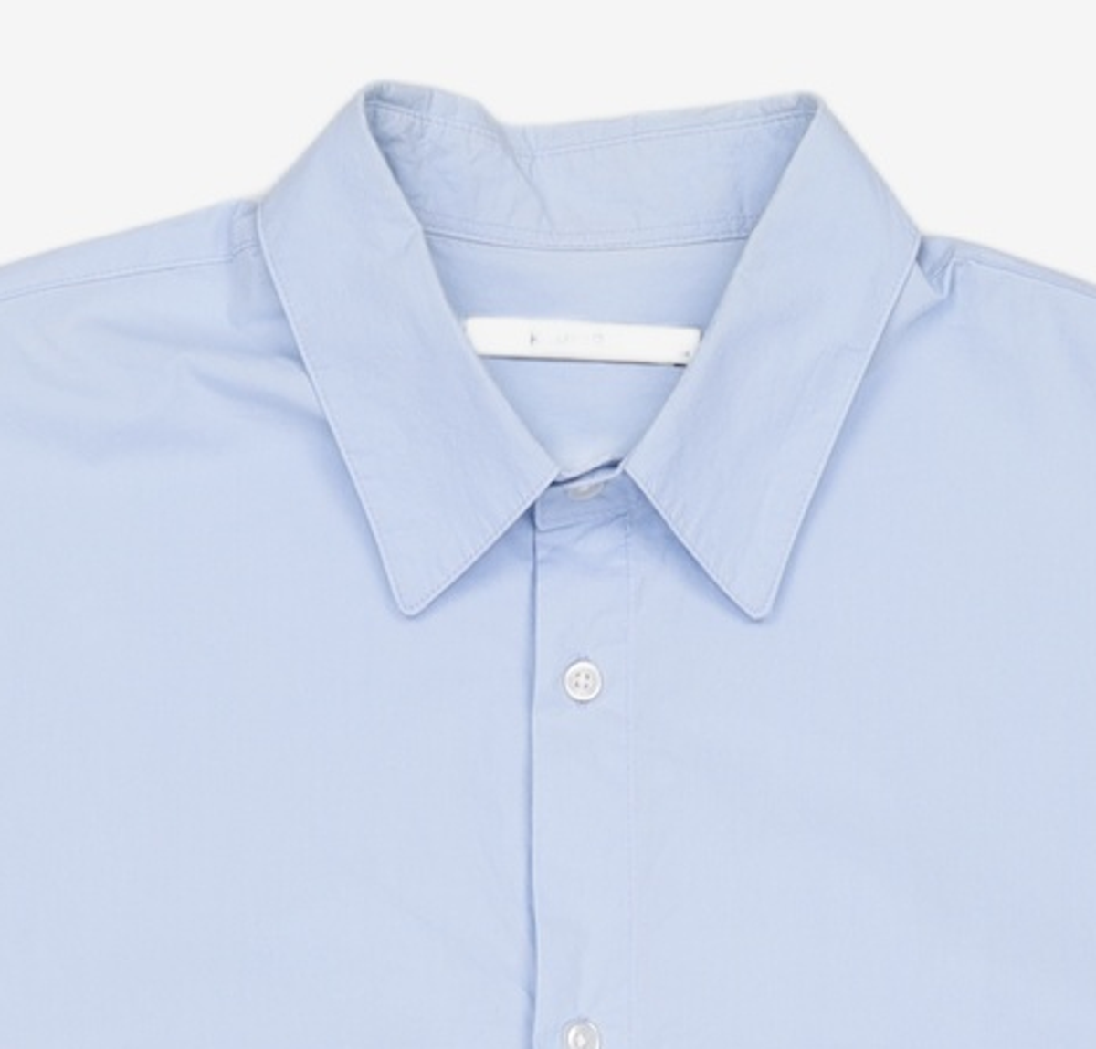 키뮤어(KIIMUIR) 바이오 워싱 퓨어 코튼100 고밀도 오버핏 반팔 셔츠_스카이 블루 L