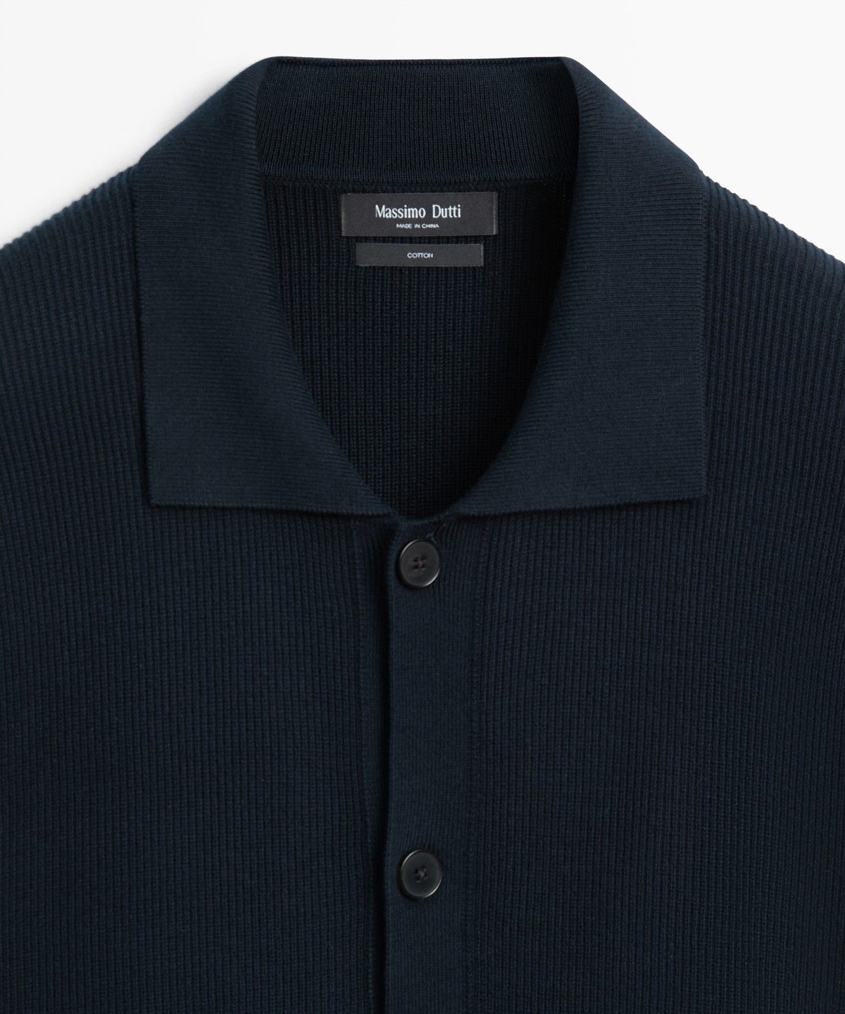 마시모두띠(MASSIMO DUTTI) 100% 코튼 폴로넥 니트 가디건
