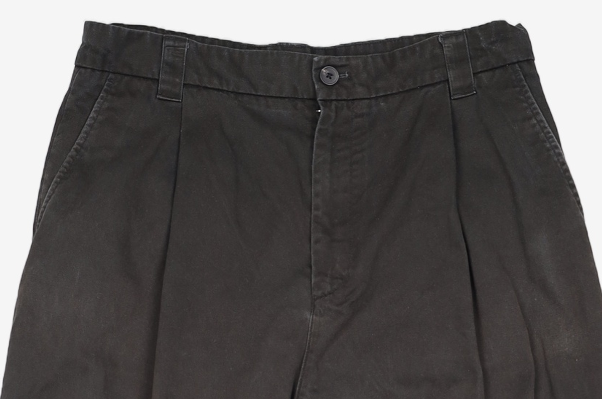 무신사 스탠다드(MUSINSA STANDARD) 커브드 와이드 치노 팬츠 [블랙] 34