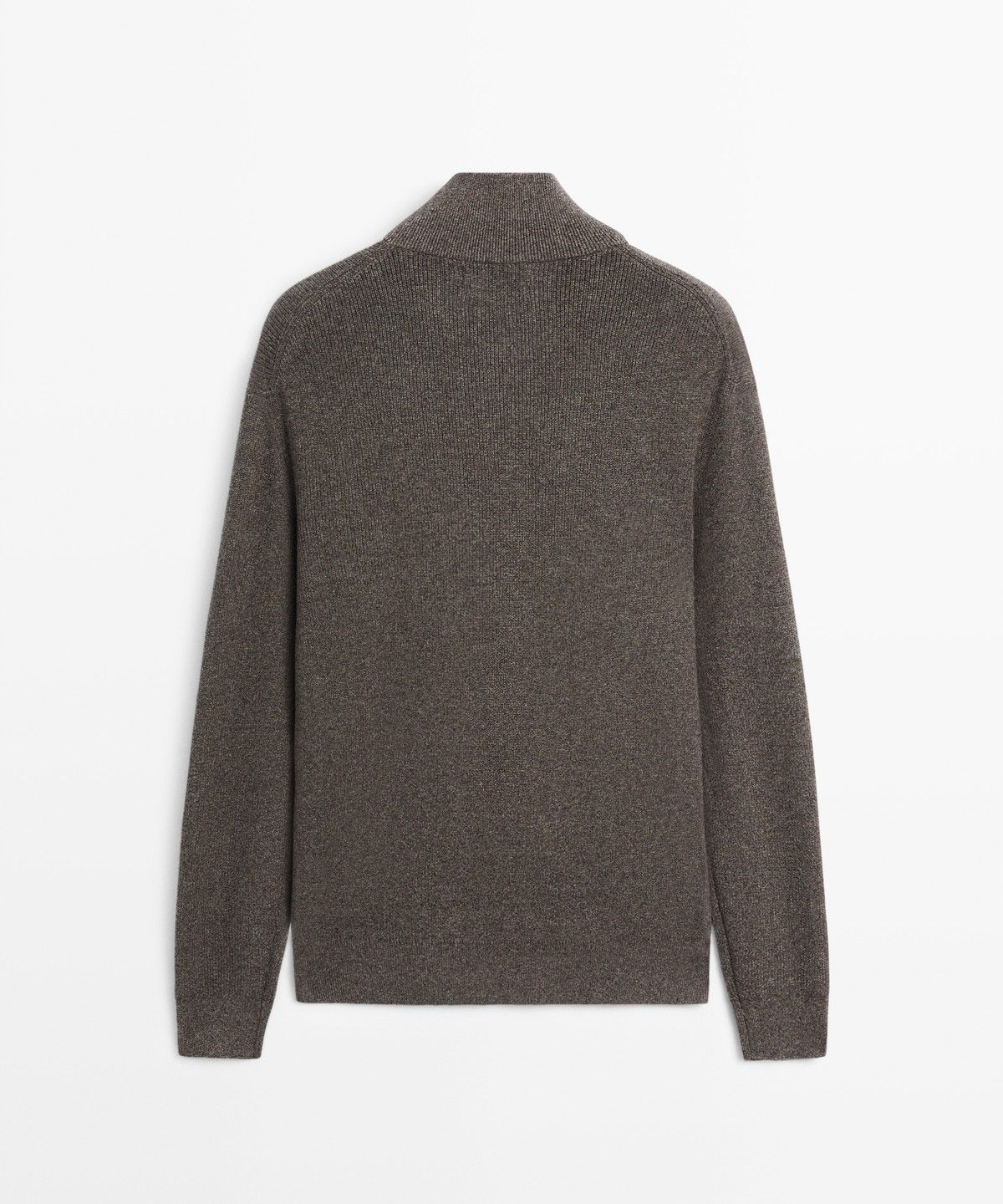 마시모두띠(MASSIMO DUTTI) 지퍼 디테일 모크넥 니트 스웨터