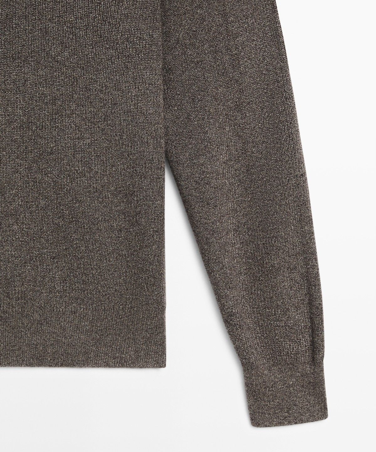 마시모두띠(MASSIMO DUTTI) 지퍼 디테일 모크넥 니트 스웨터