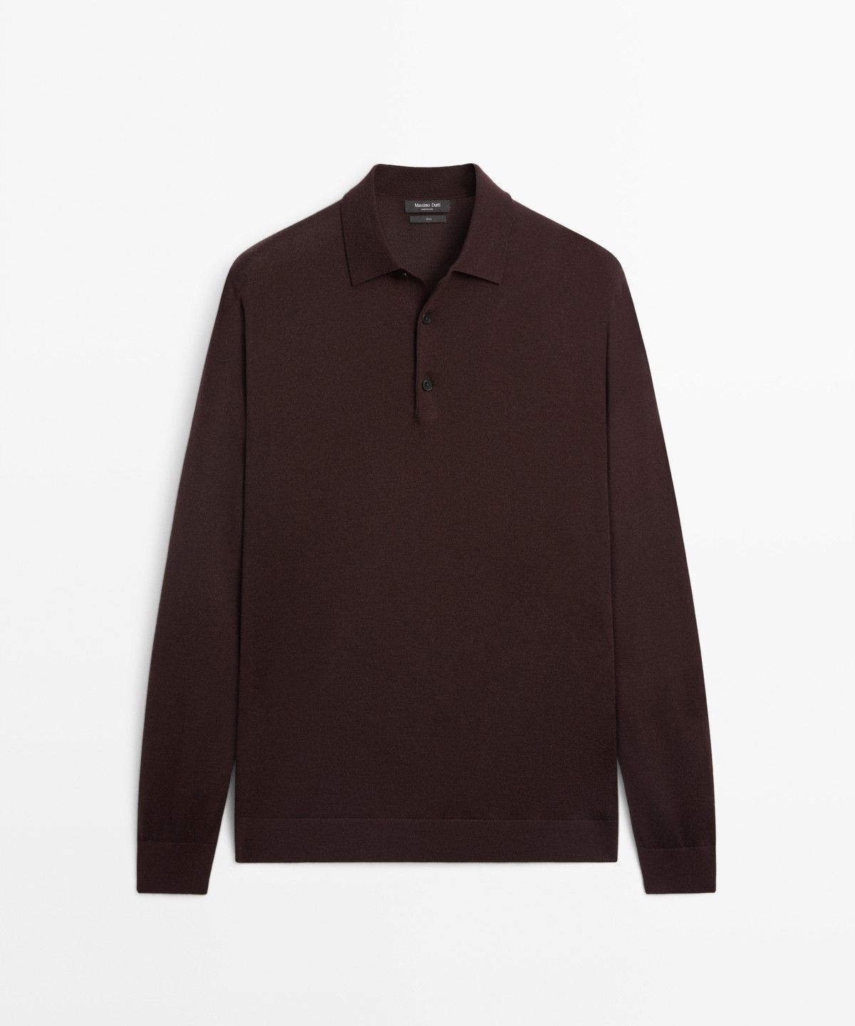 마시모두띠(MASSIMO DUTTI) 100% 메리노 울 니트 폴로 스웨터