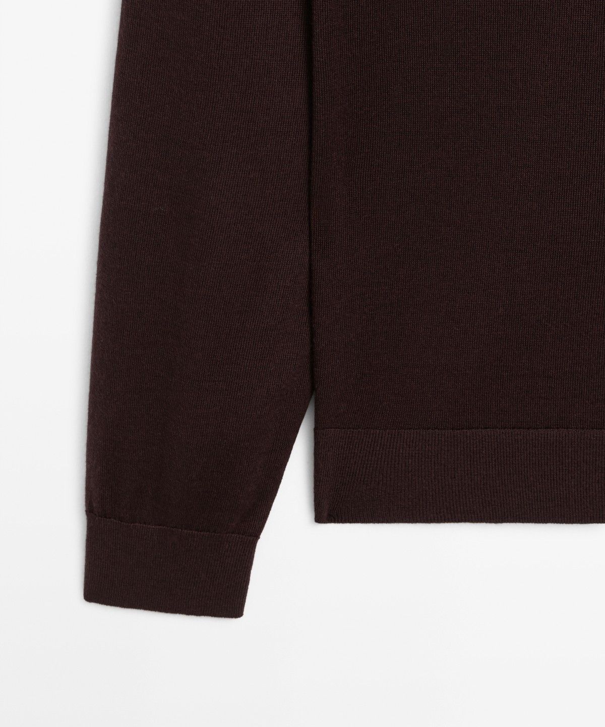 마시모두띠(MASSIMO DUTTI) 100% 메리노 울 니트 폴로 스웨터