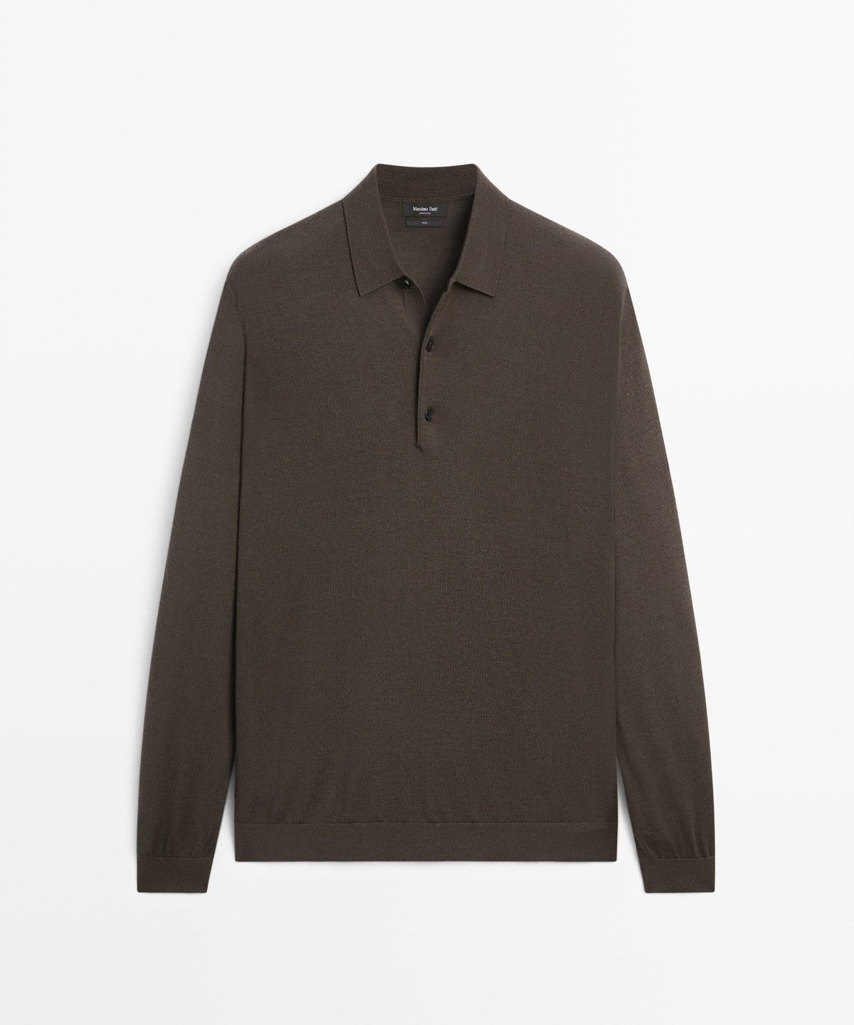마시모두띠(MASSIMO DUTTI) 100% 메리노 울 니트 폴로 스웨터