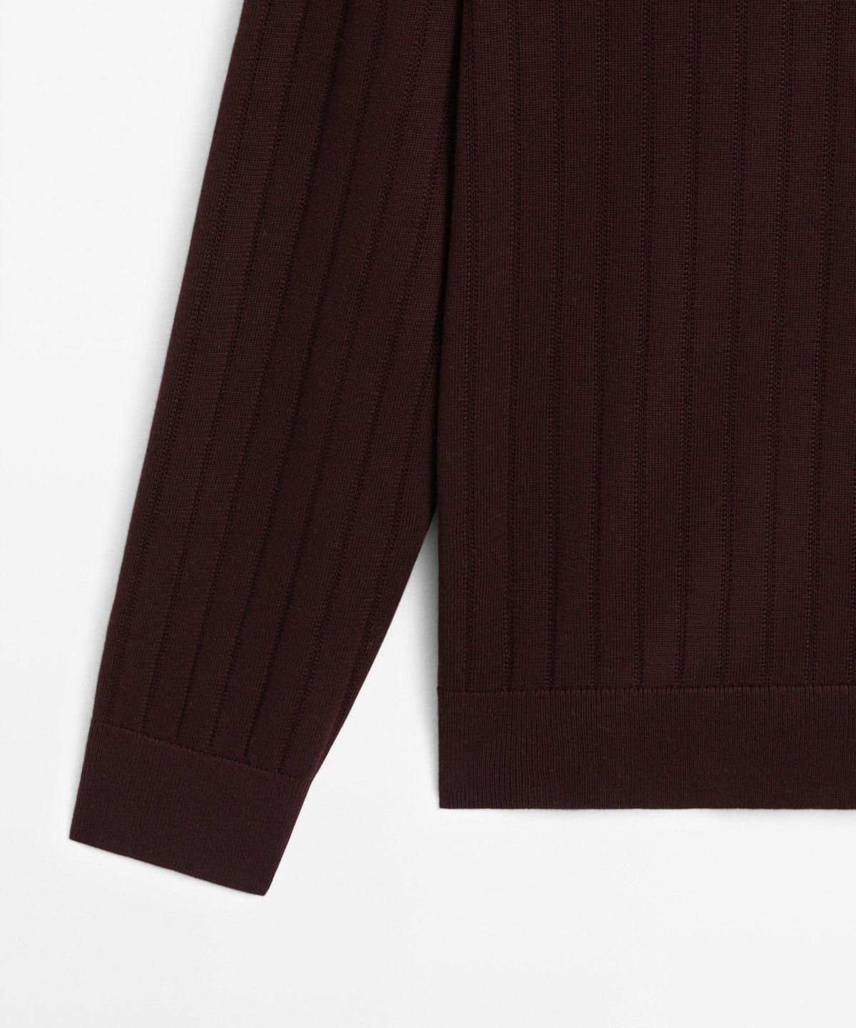 마시모두띠(MASSIMO DUTTI) 100% 코튼 니트 폴로 스웨터