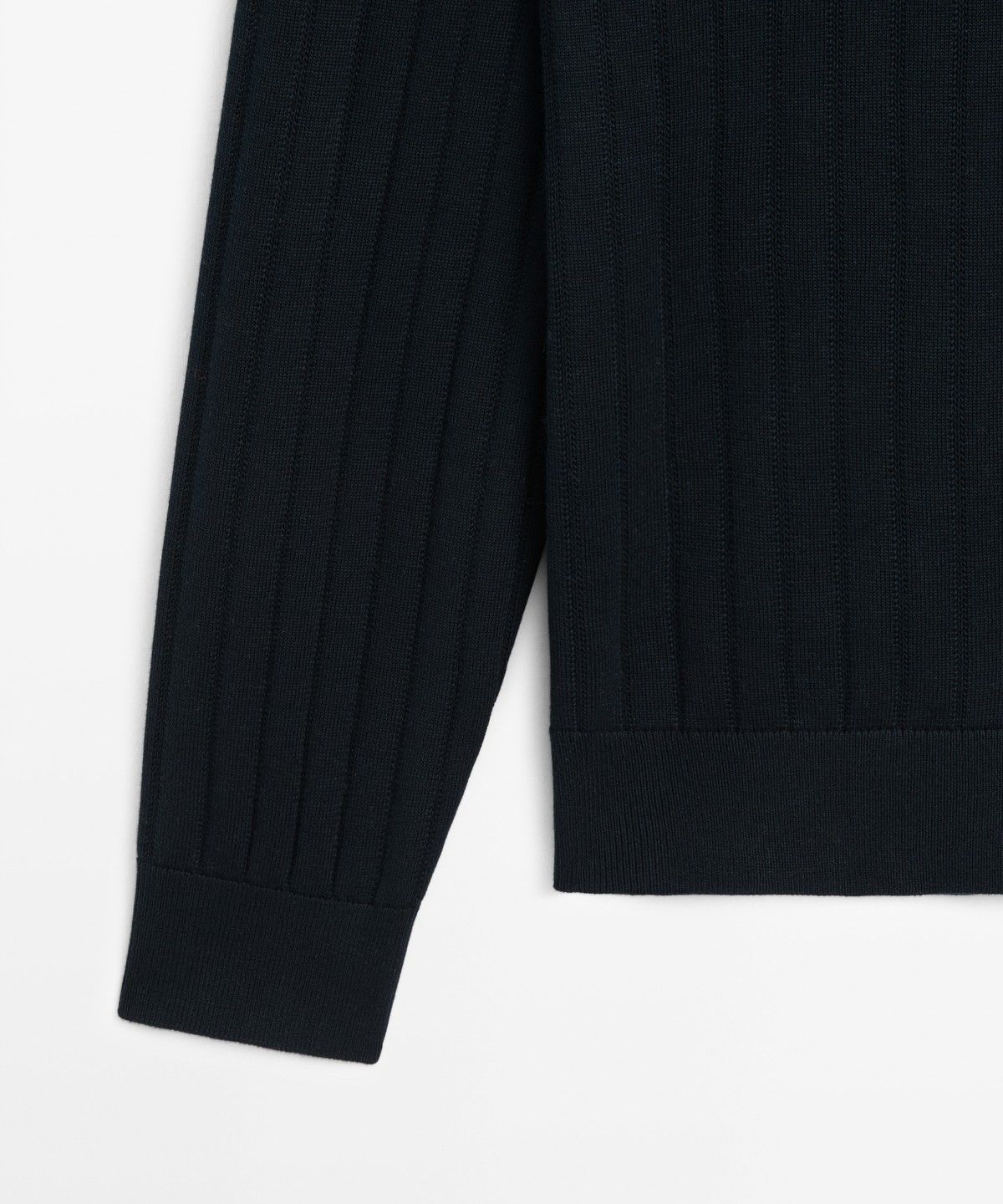 마시모두띠(MASSIMO DUTTI) 100% 코튼 니트 폴로 스웨터