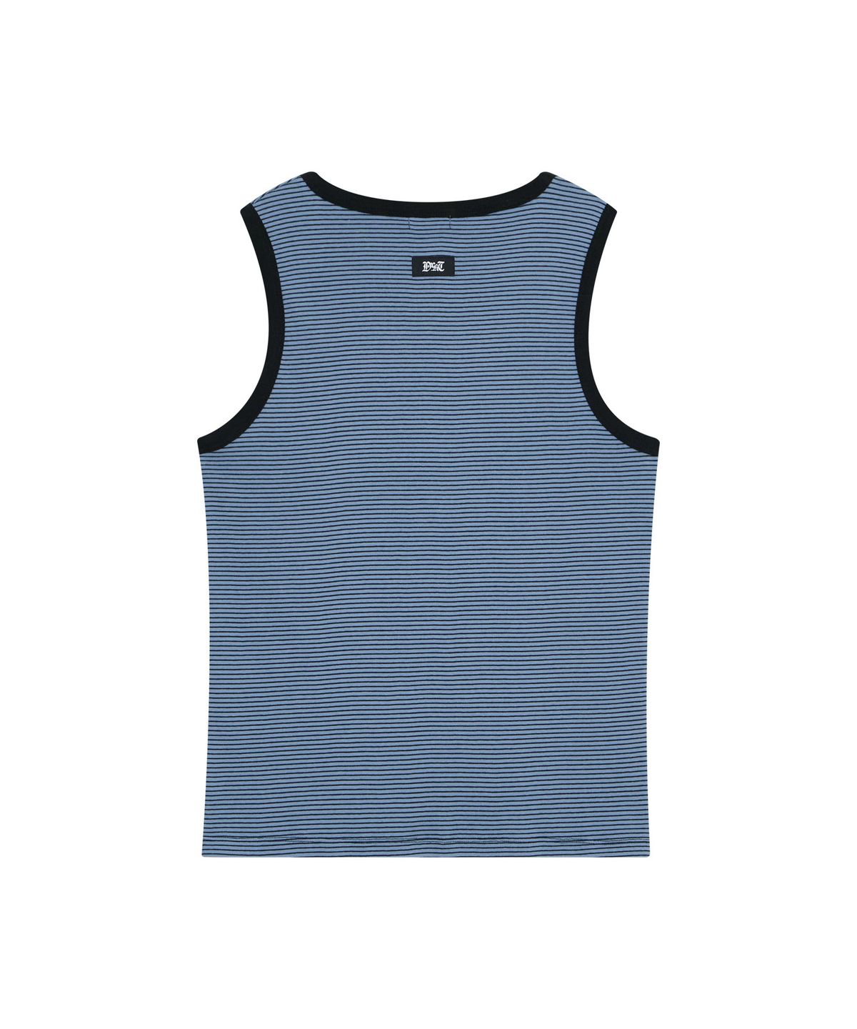 드렁크텍스트(DRUNKTXT) [Drunktxt X Khaki Studio] Drinkies Stripe Tank Top [Sky Blue]
