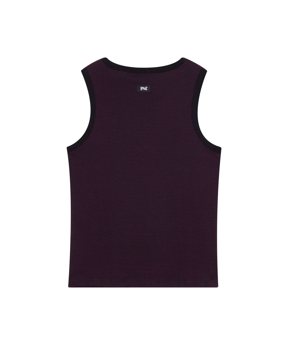 드렁크텍스트(DRUNKTXT) [Drunktxt X Khaki Studio] Drinkies Stripe Tank Top [Brick Red]