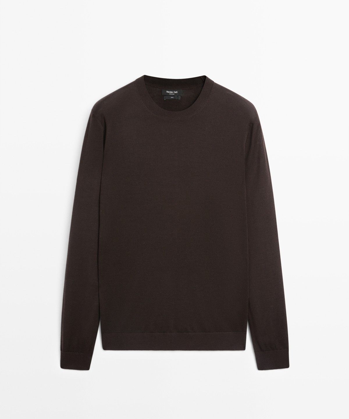 마시모두띠(MASSIMO DUTTI) 100% 메리노 울 라운드넥 니트 스웨터