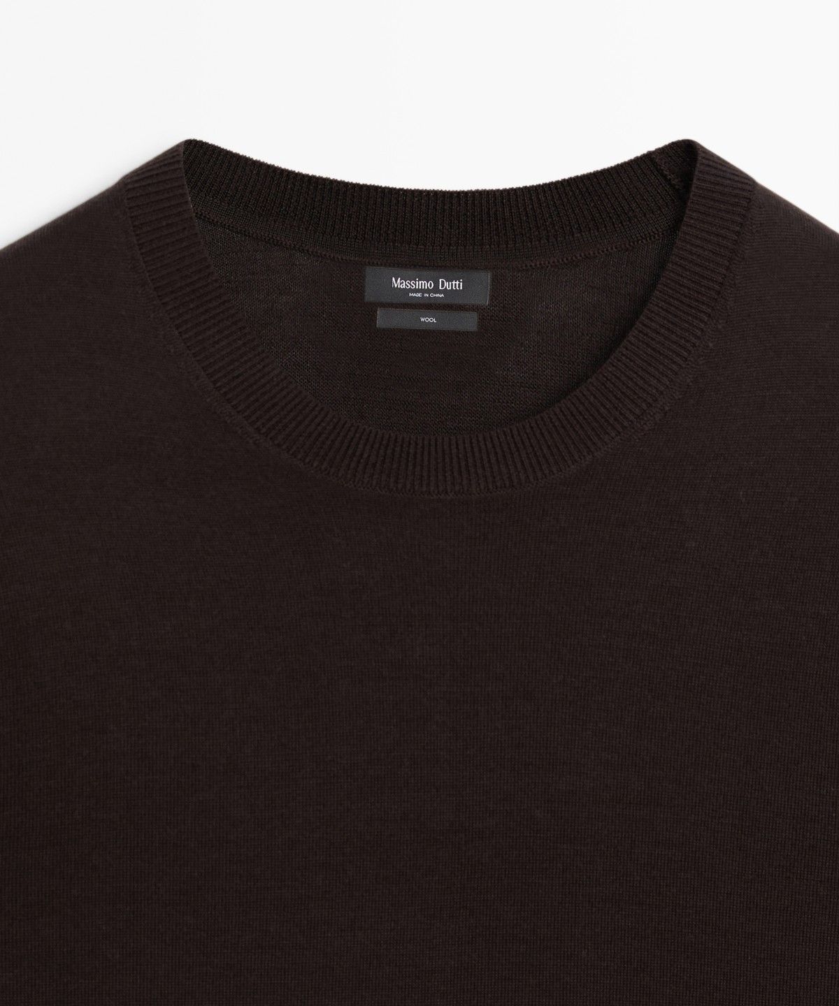 마시모두띠(MASSIMO DUTTI) 100% 메리노 울 라운드넥 니트 스웨터