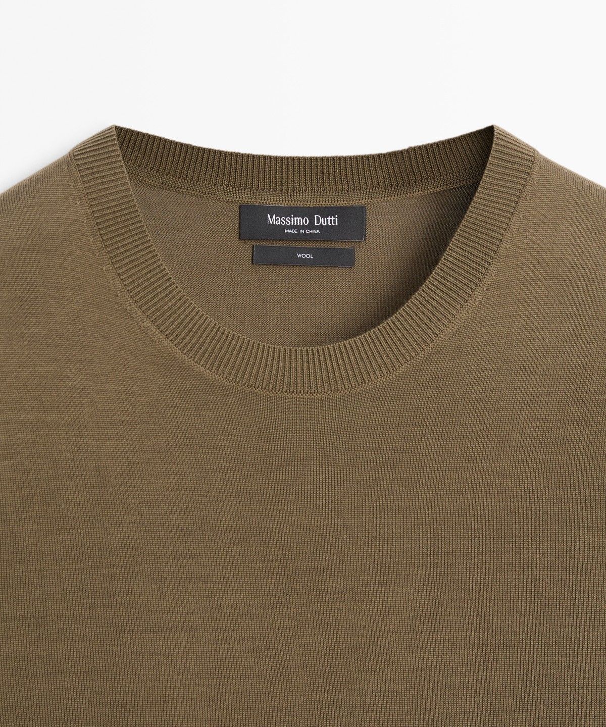 마시모두띠(MASSIMO DUTTI) 100% 메리노 울 라운드넥 니트 스웨터