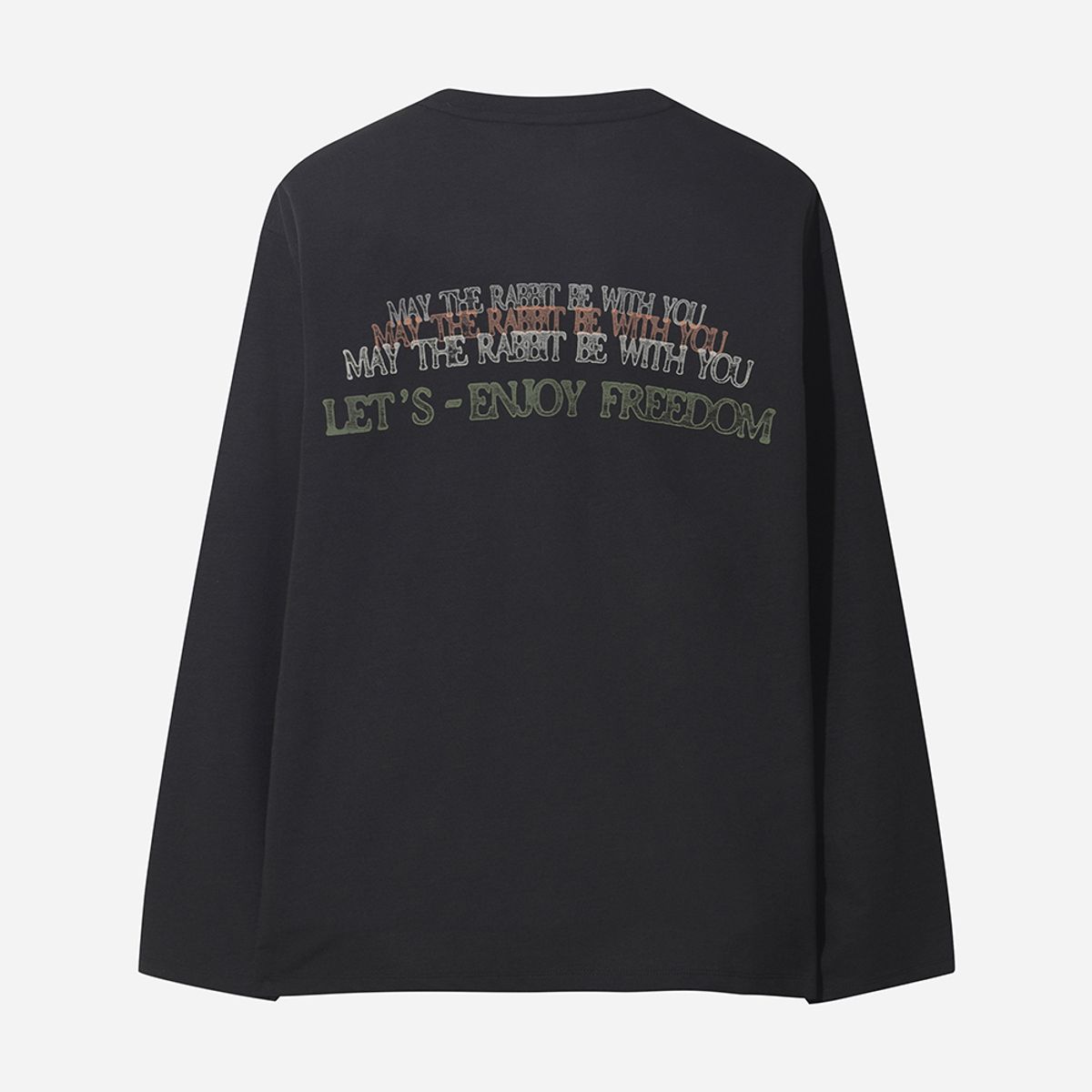 디오디(DOD) 레터링 그래픽 긴팔티셔츠(BLACK)