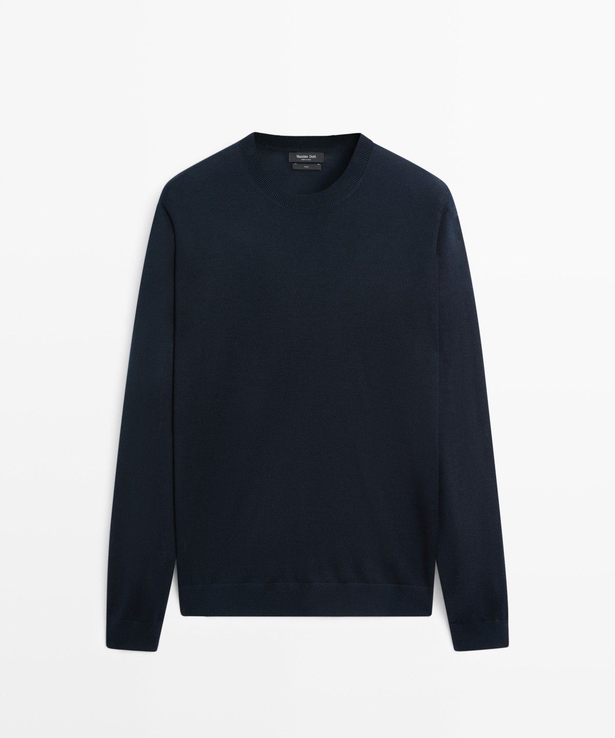 마시모두띠(MASSIMO DUTTI) 100% 메리노 울 라운드넥 니트 스웨터