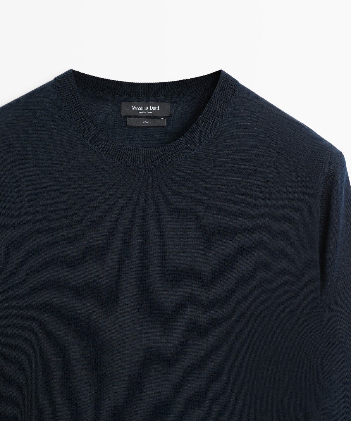 마시모두띠(MASSIMO DUTTI) 100% 메리노 울 라운드넥 니트 스웨터