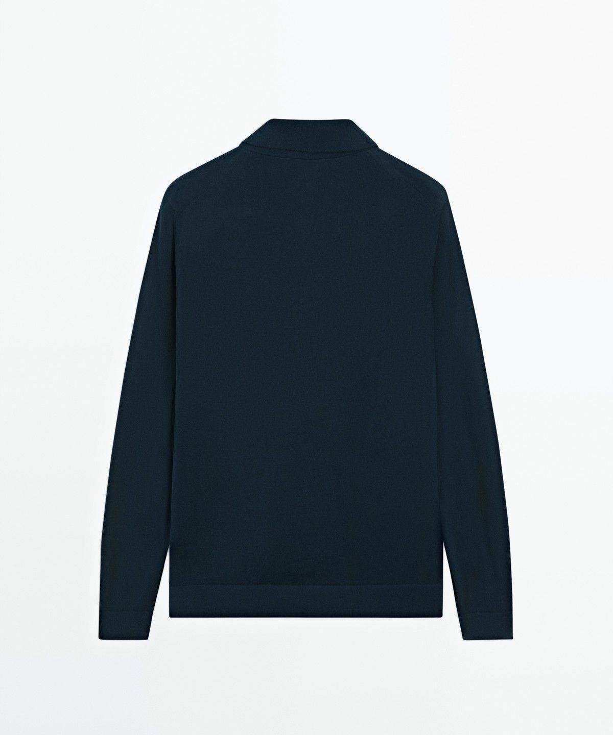 마시모두띠(MASSIMO DUTTI) 100% 메리노 울 니트 폴로 스웨터