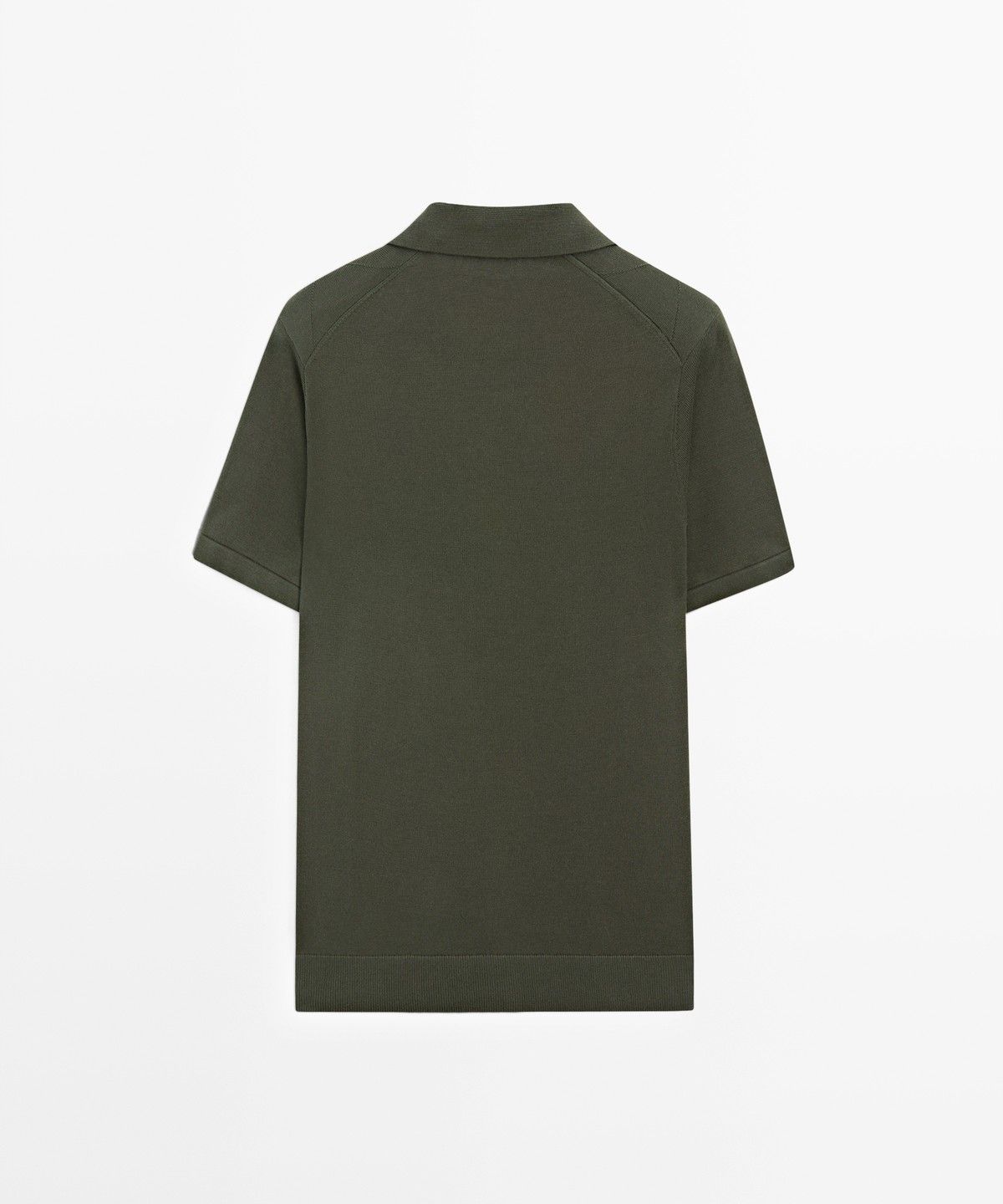 마시모두띠(MASSIMO DUTTI) 100% 코튼 인타르시아 니트 폴로 셔츠