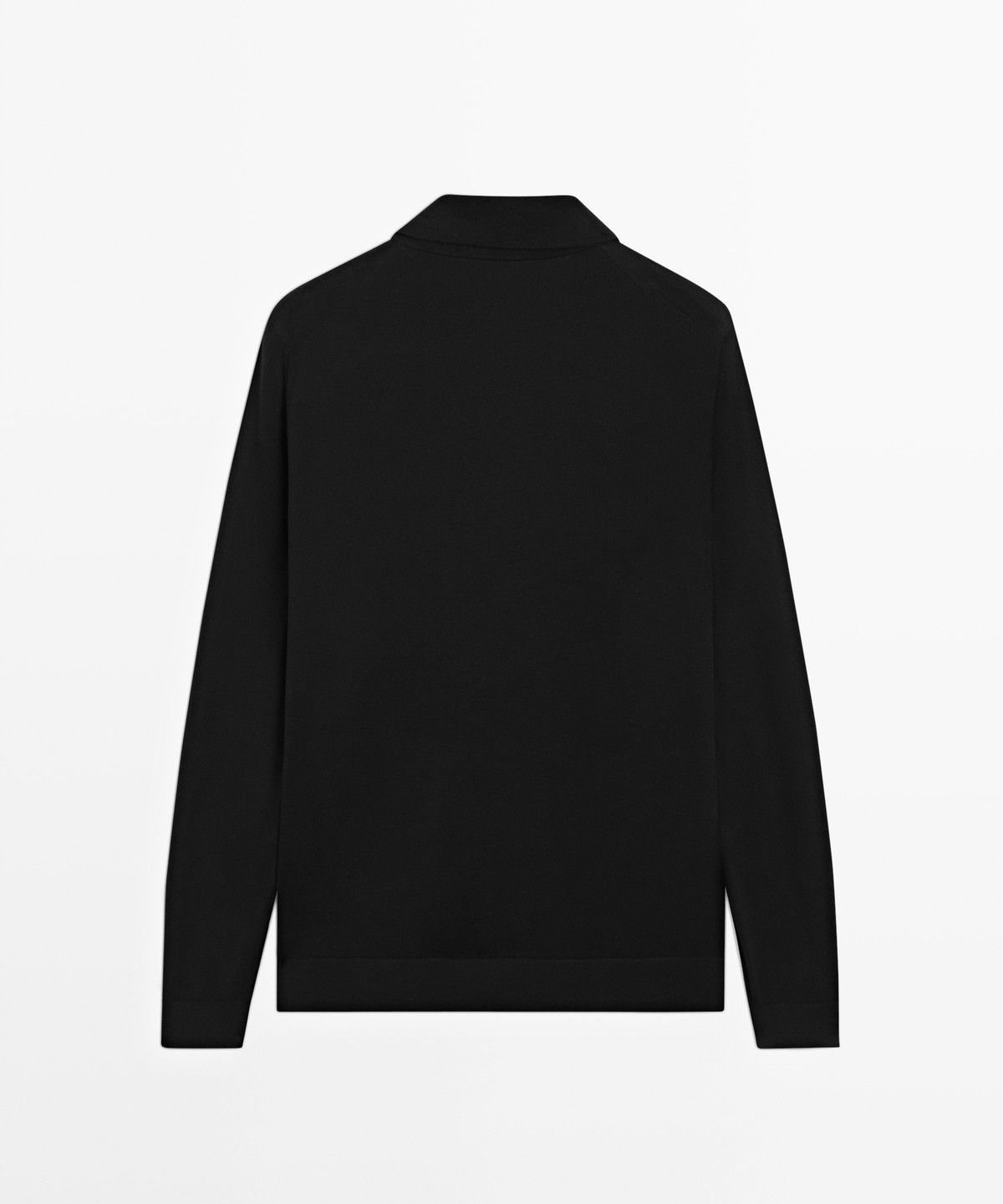 마시모두띠(MASSIMO DUTTI) 100% 메리노 울 니트 폴로 스웨터