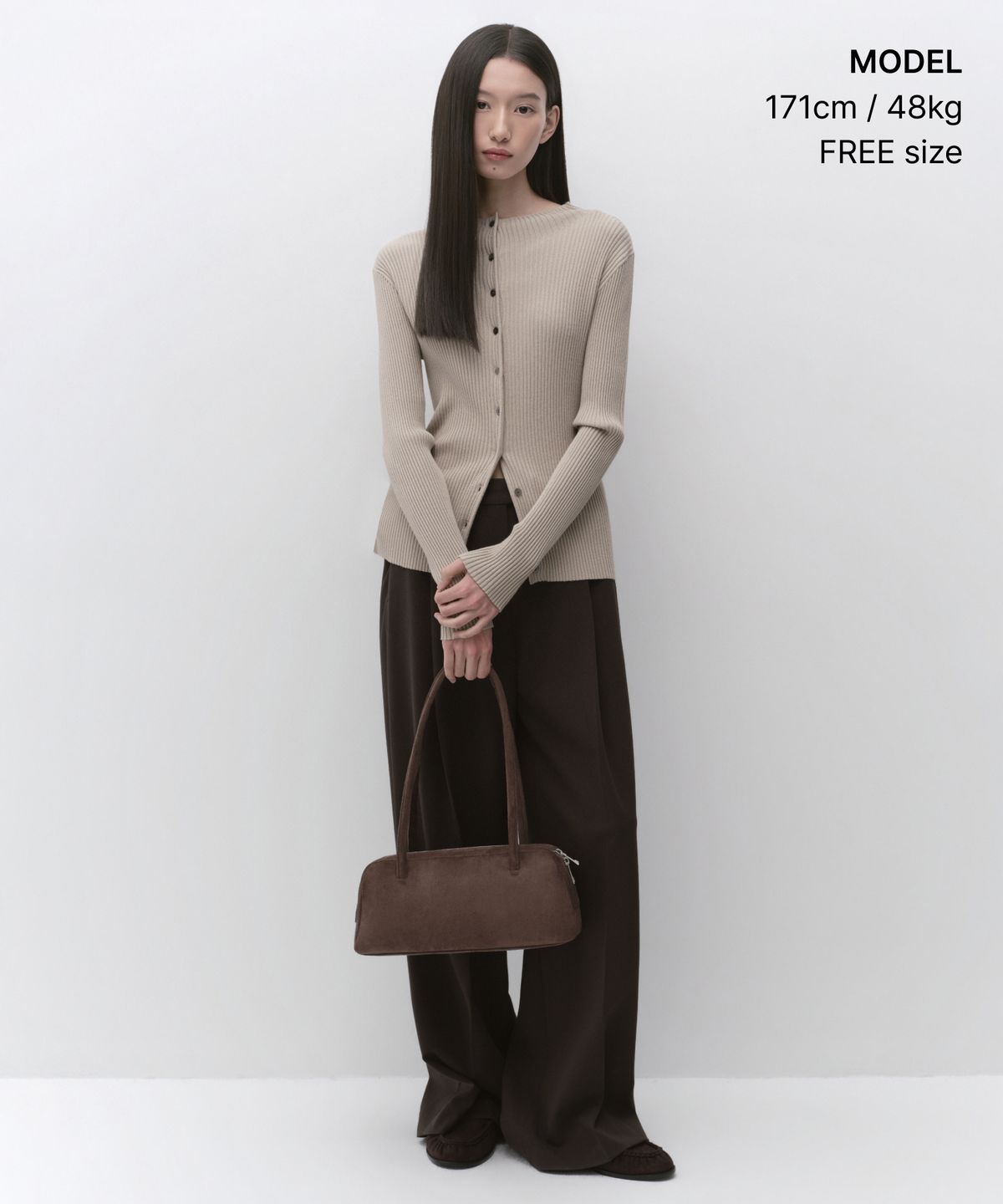 무신사 스탠다드 우먼(MUSINSA STANDARD WOMAN) 우먼즈 신세틱 스웨이드 닥스훈트 숄더백 [다크 브라운]