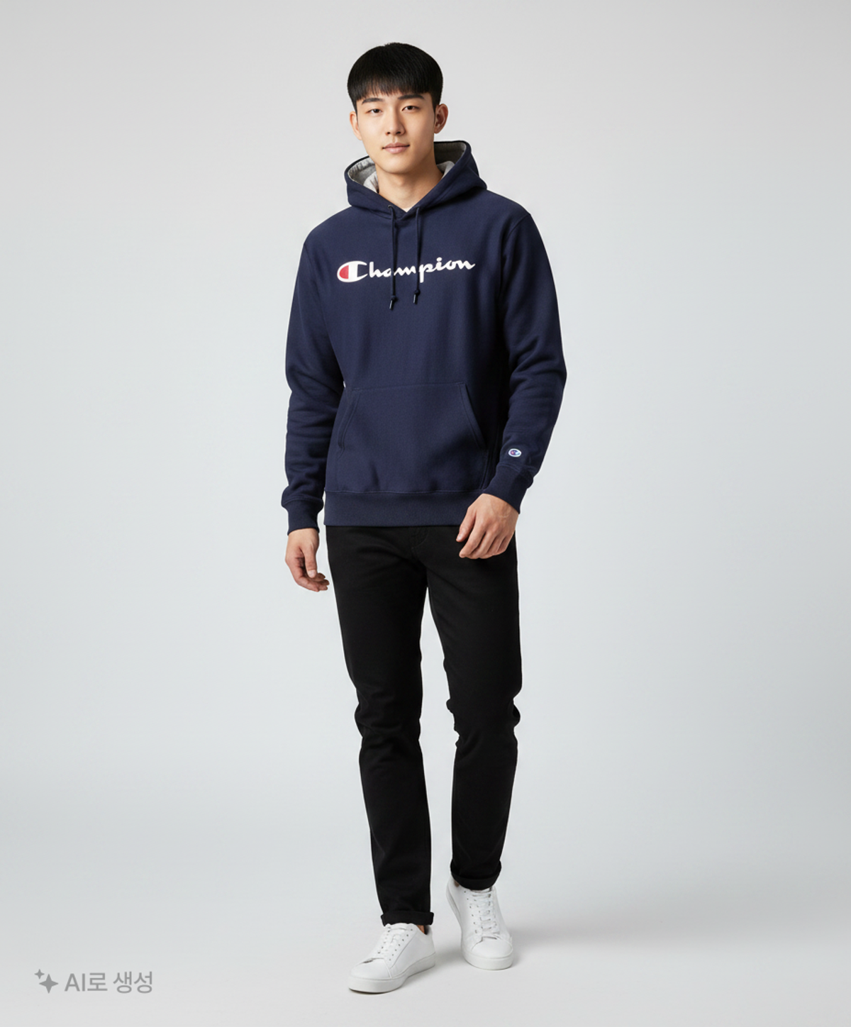 챔피온(CHAMPION) [GF89HNA] 파워블랜드 풀오버 후드 - 네이비 M
