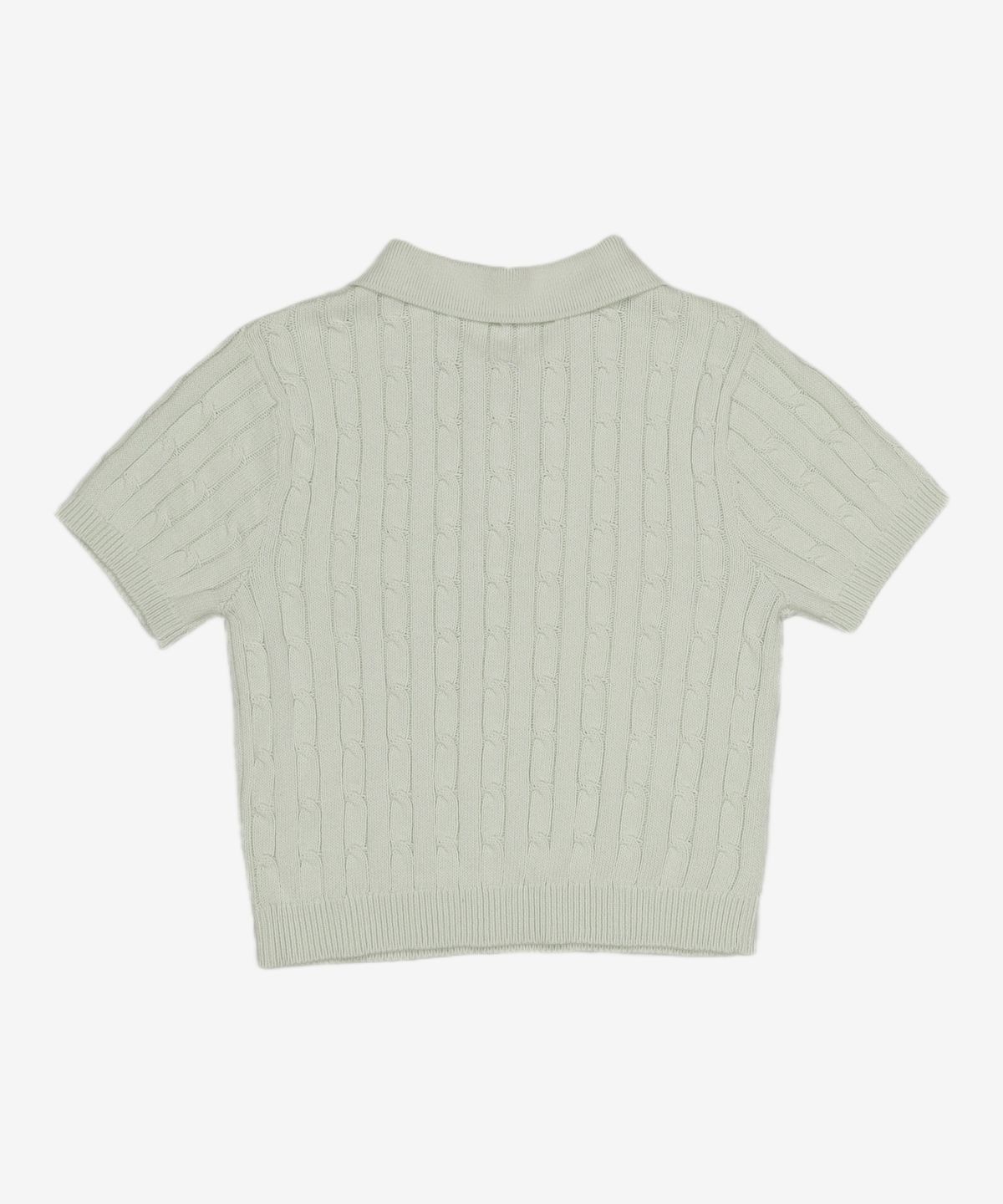스파오(SPAO) [워셔블코튼] 케이블 폴로카라 반팔니트_G_SPKWD24U02 S