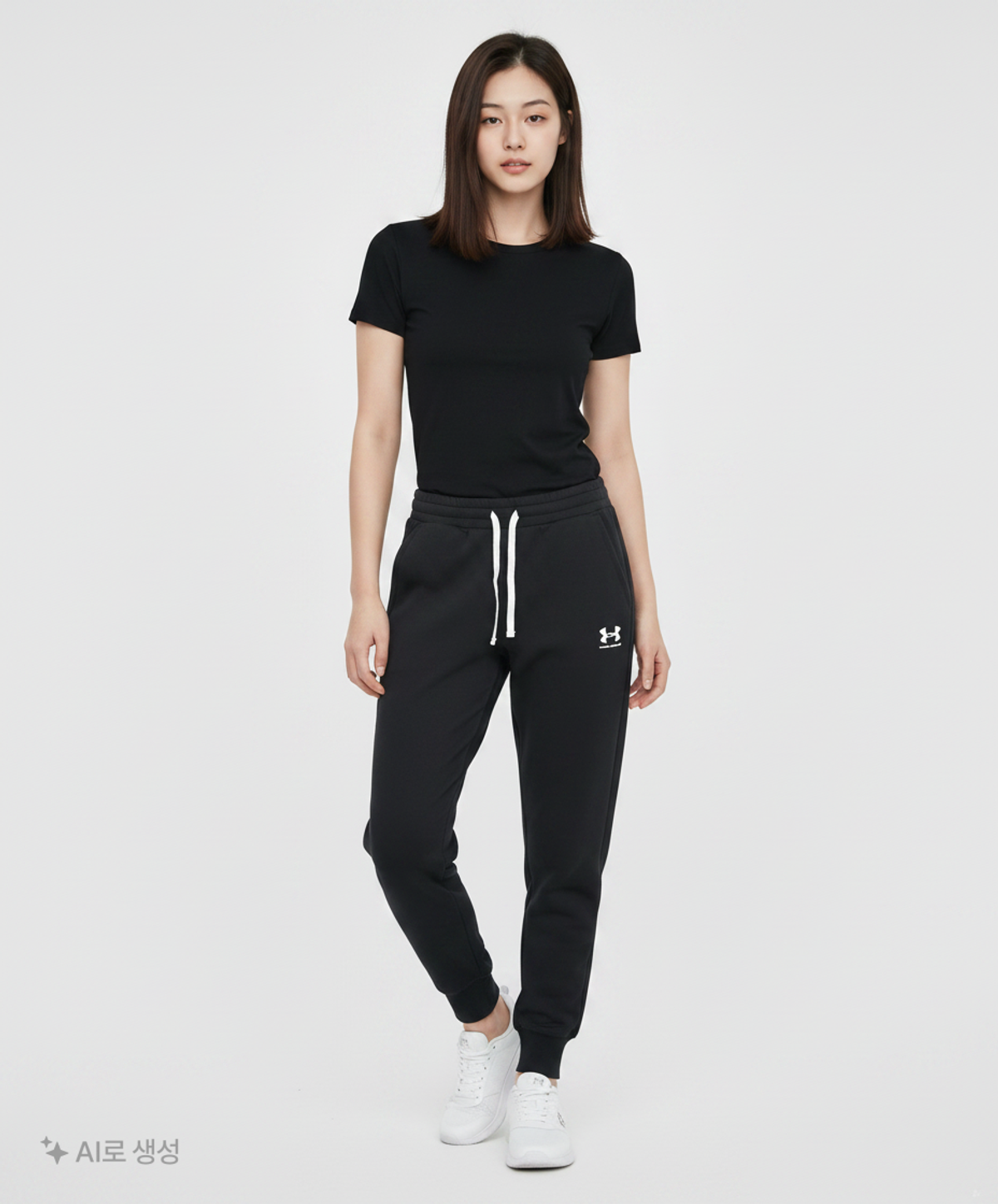 언더아머(UNDERARMOUR) UA 라이벌 플리스 조거팬츠 긴바지 여성 여자 블랙 1356416-001 M