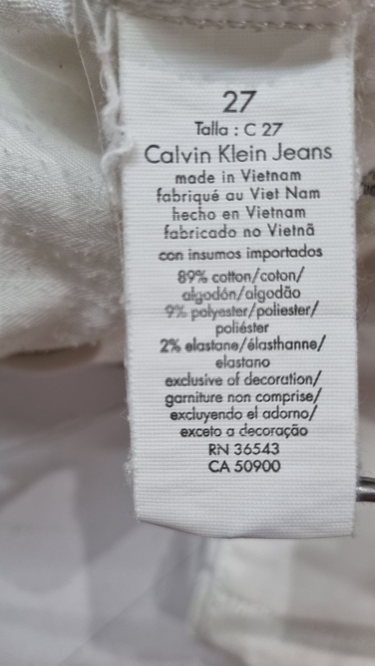 캘빈클라인 진(CALVIN KLEIN JEANS) 청/데님 팬츠 27