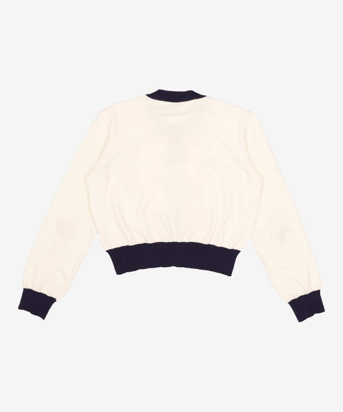 미쏘(MIXXO) 라운드넥 배색 가디건 MIWCKB912T S