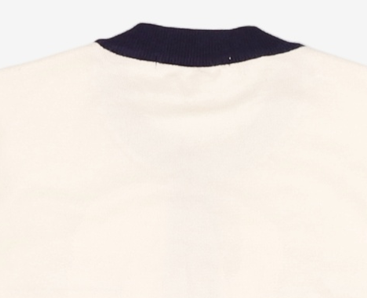 미쏘(MIXXO) 라운드넥 배색 가디건 MIWCKB912T S