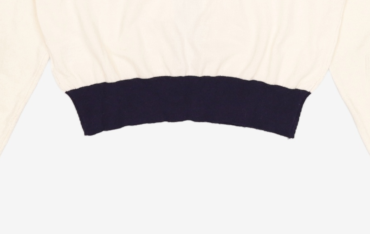 미쏘(MIXXO) 라운드넥 배색 가디건 MIWCKB912T S