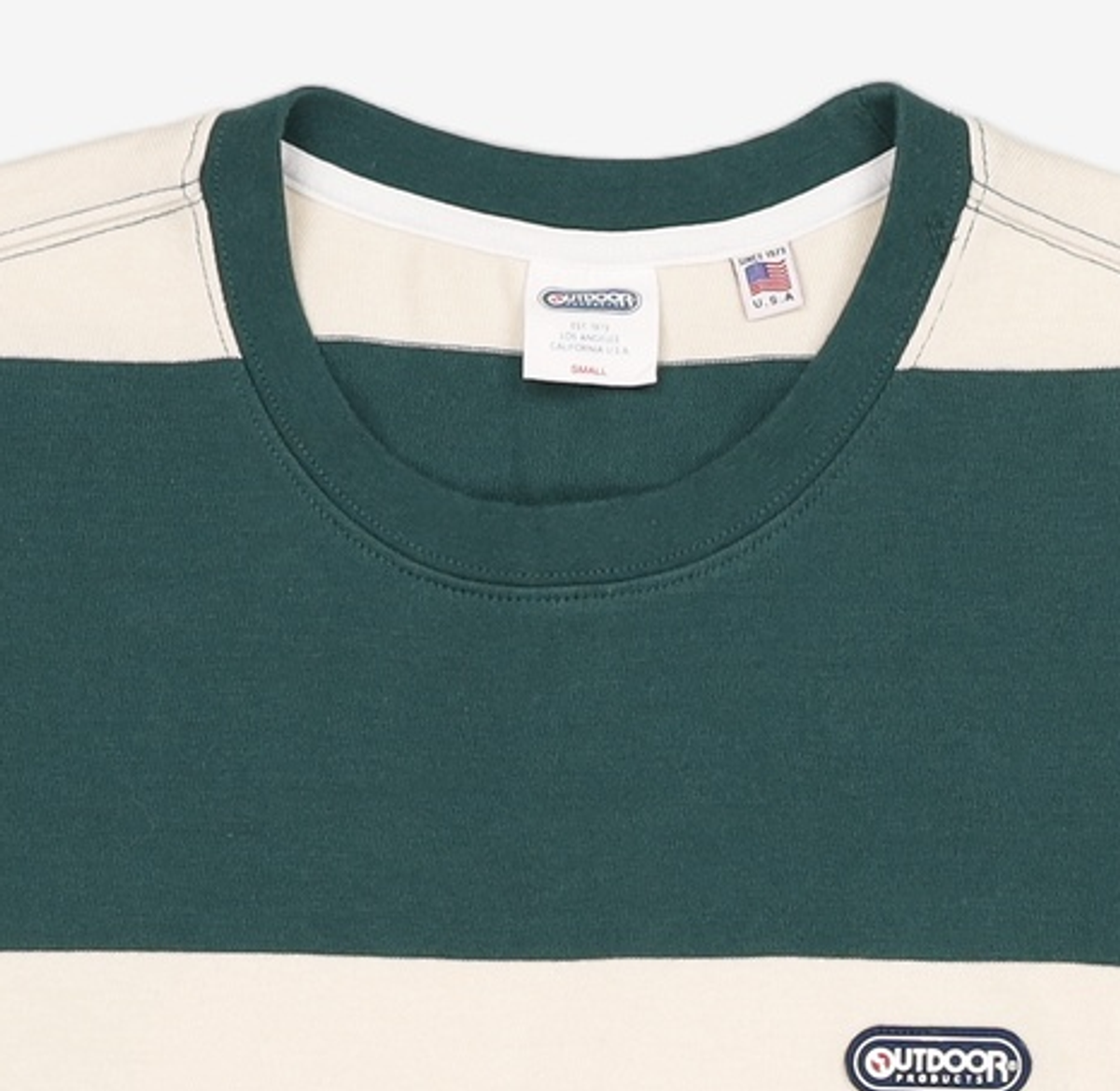 아웃도어 프로덕츠(OUTDOOR PRODUCTS) 보더 스트라이프 티셔츠 BORDER STRIPE TS S