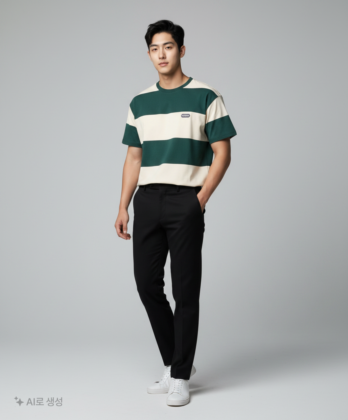 아웃도어 프로덕츠(OUTDOOR PRODUCTS) 보더 스트라이프 티셔츠 BORDER STRIPE TS S