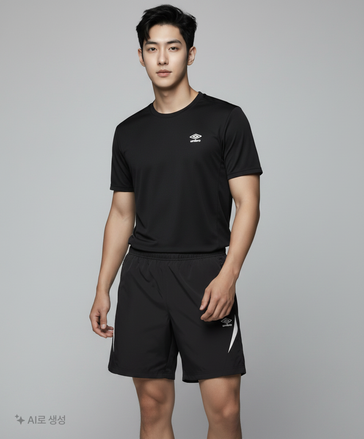 엄브로(UMBRO) 더블컷 4부 반바지 블랙(UP223SHP51) M