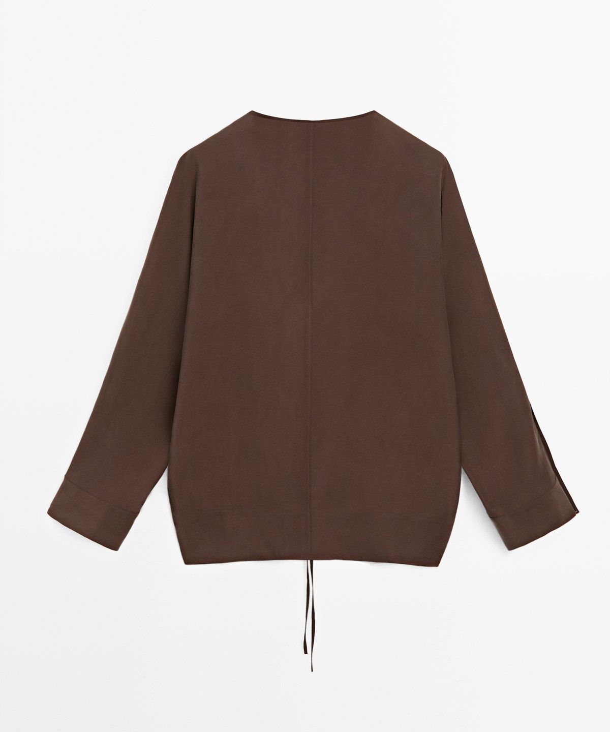 마시모두띠(MASSIMO DUTTI) 브이넥 타이 플루이드 블라우스
