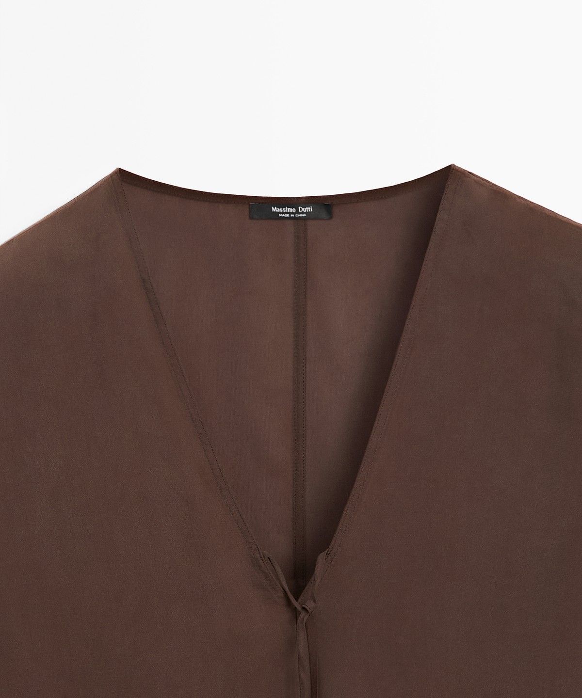 마시모두띠(MASSIMO DUTTI) 브이넥 타이 플루이드 블라우스