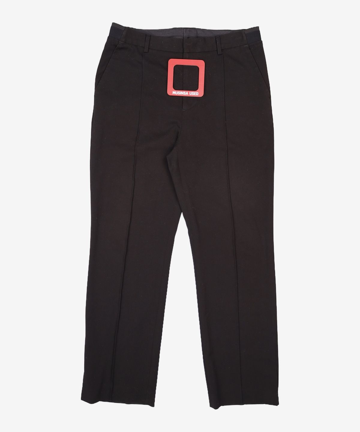 가먼트레이블(GARMENT LABLE) Banding Side Slit Slacks - Black L