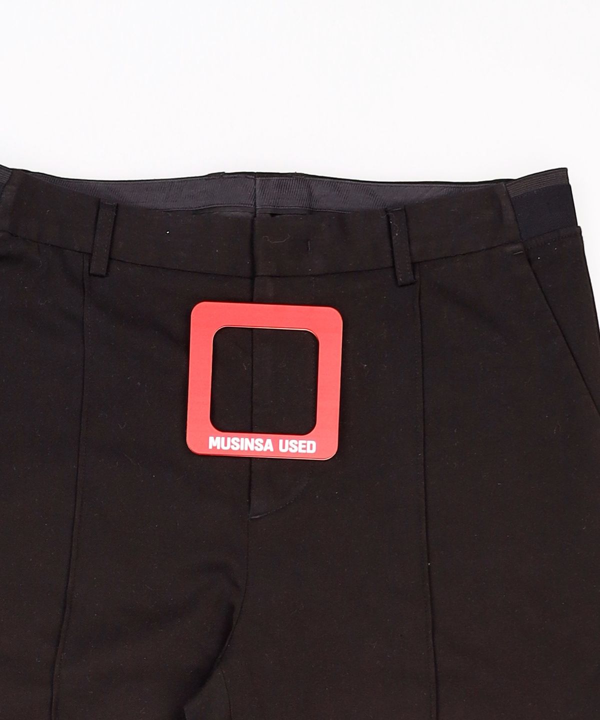 가먼트레이블(GARMENT LABLE) Banding Side Slit Slacks - Black L