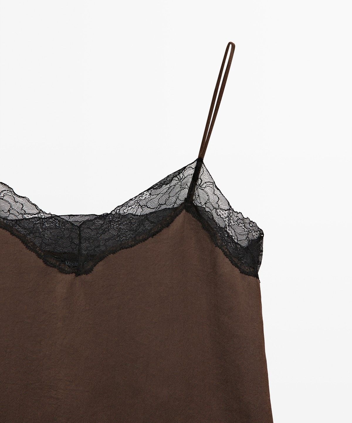 마시모두띠(MASSIMO DUTTI) 레이스 디테일 란제리 탑