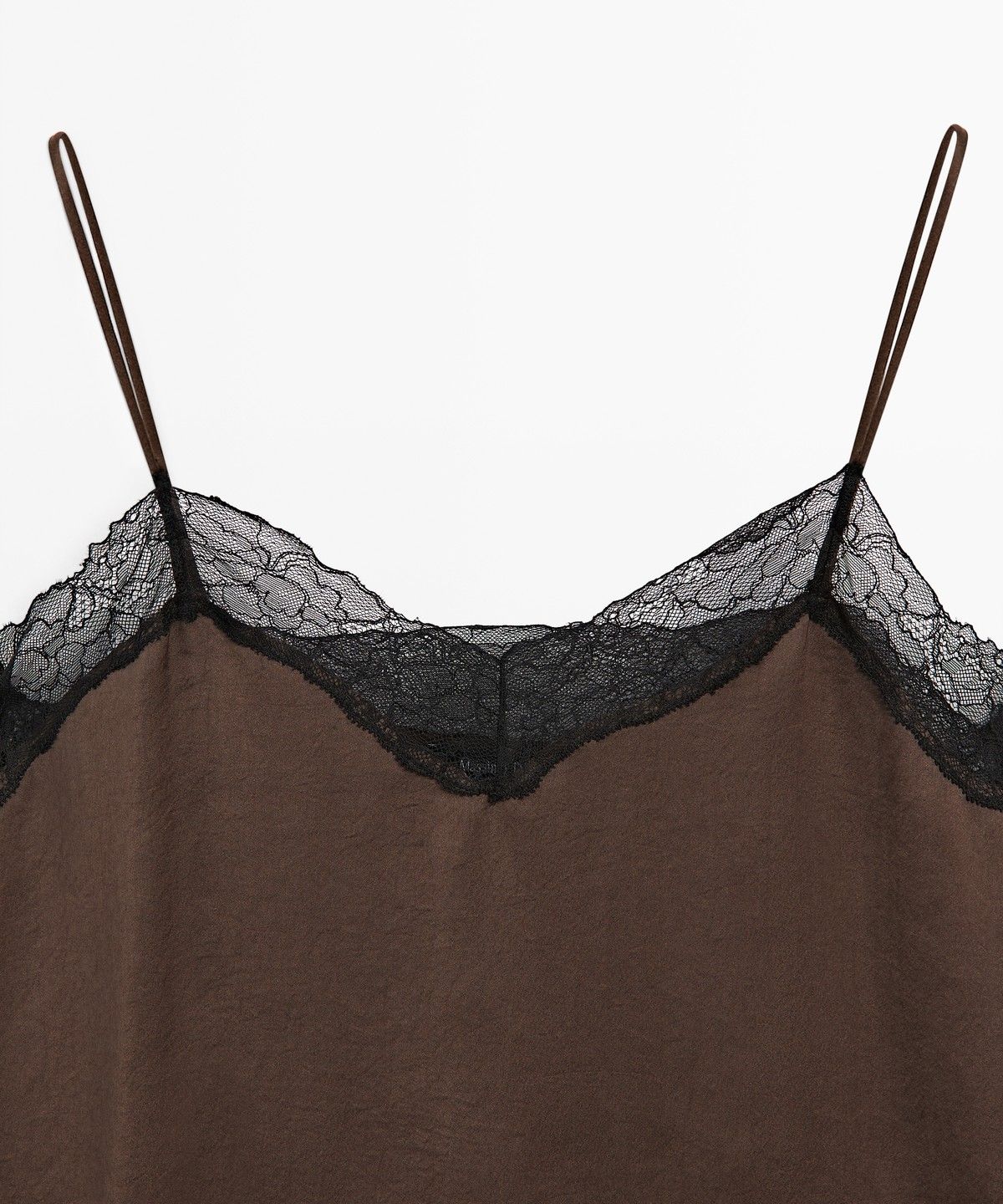 마시모두띠(MASSIMO DUTTI) 레이스 디테일 란제리 탑