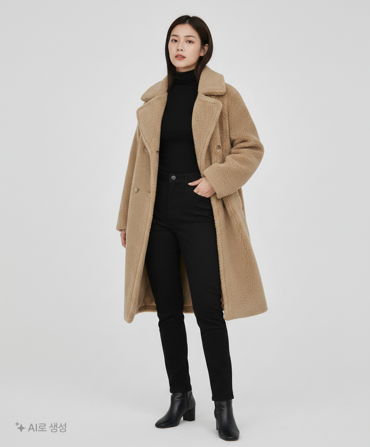 와드로브(WARDROBE) OVERFIT TEDDY BEAR COAT_BROWN FREE