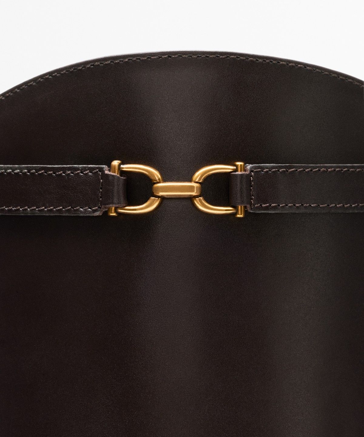 마시모두띠(MASSIMO DUTTI) 가죽 디테일 승마 부츠