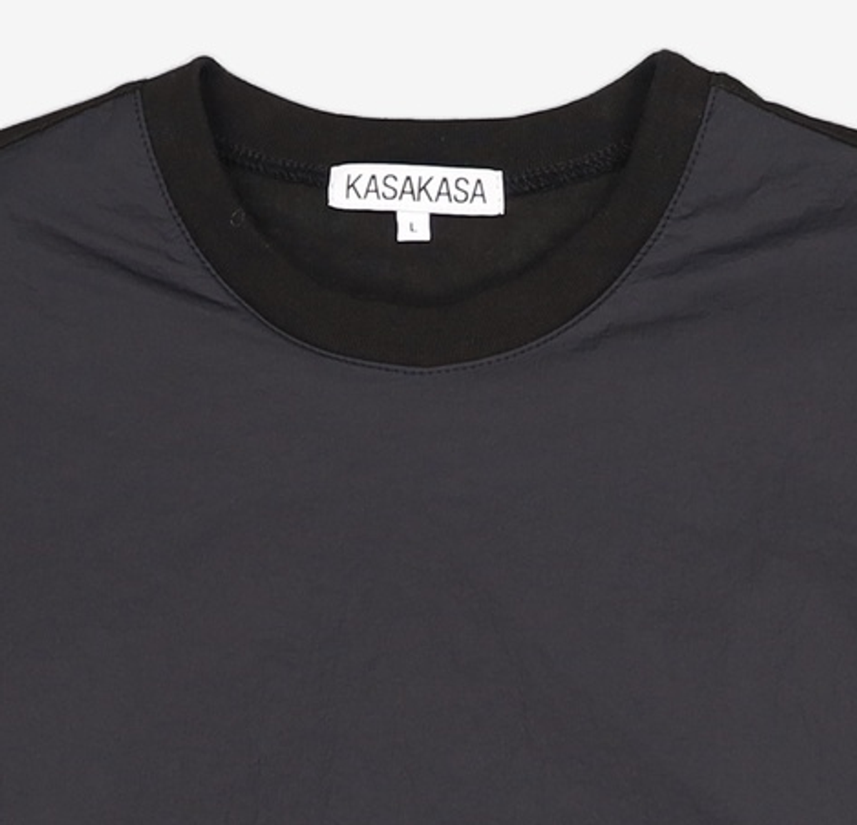 카사카사(KASAKASA) Drawstring Layered T-Shirt Black L