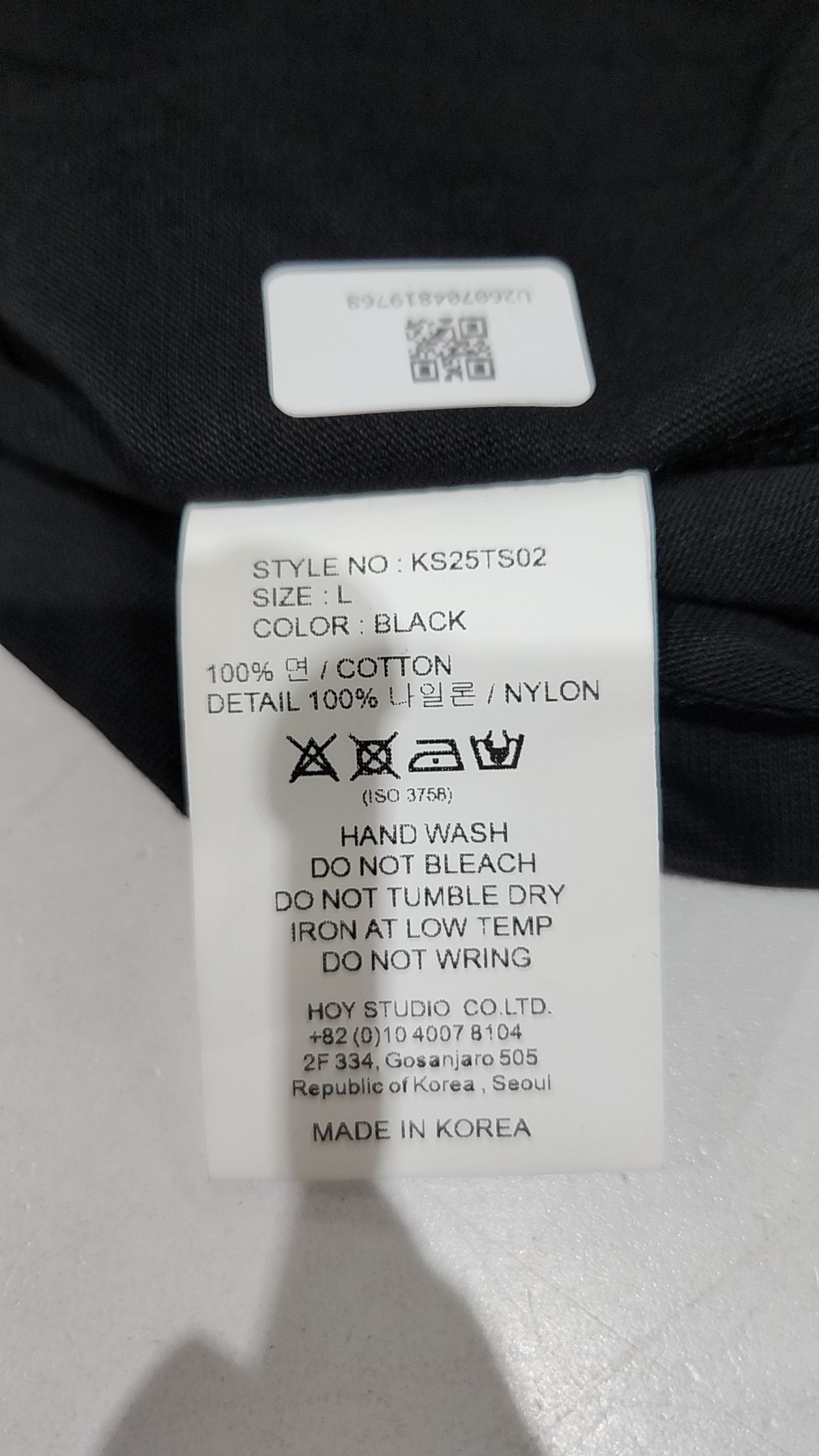 카사카사(KASAKASA) Drawstring Layered T-Shirt Black L