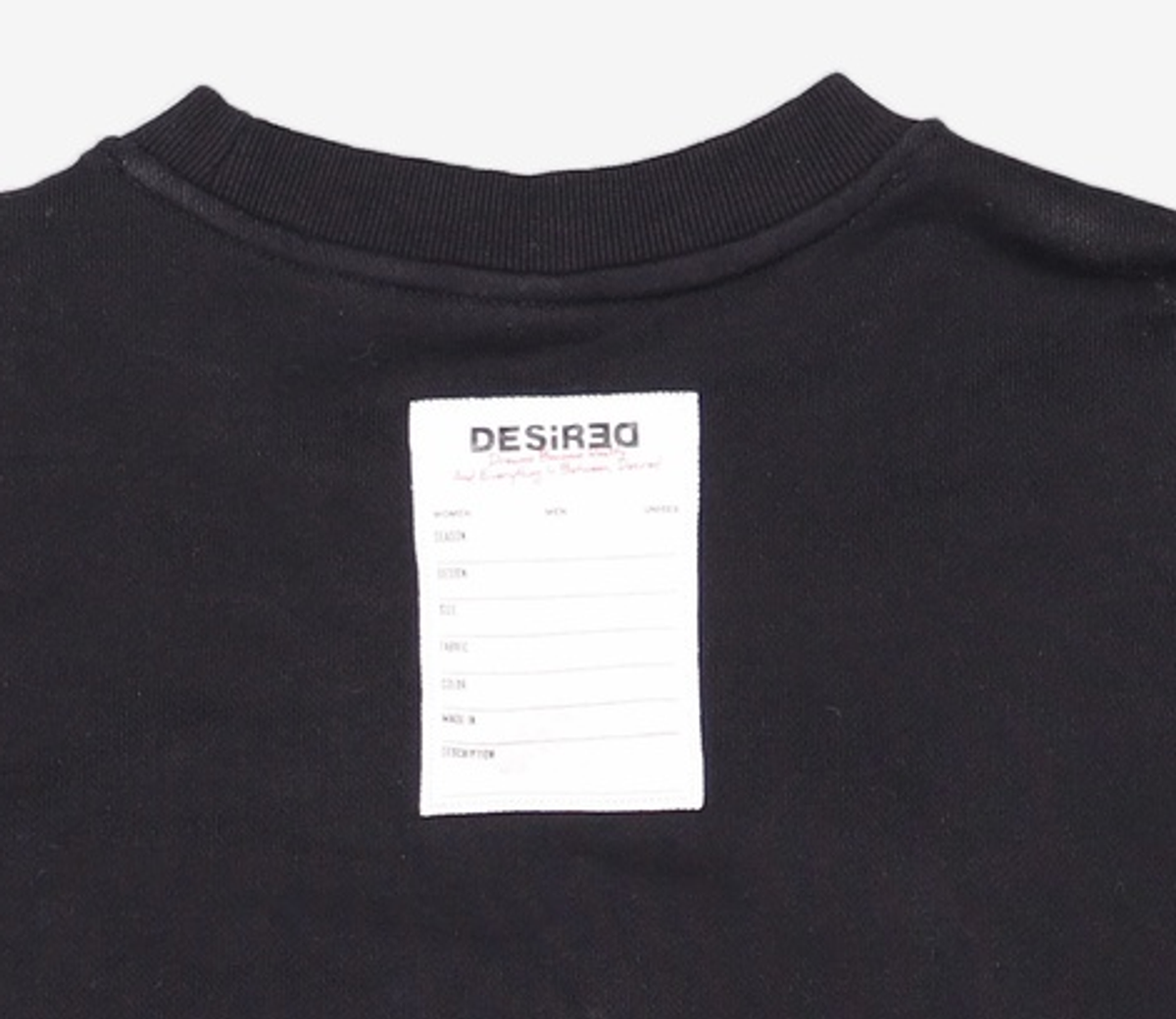 데시레드(DESIRED) [UNISEX] DESiRED LOGO CREWNECK-KFSU5101C03 M
